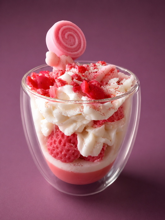 Bougie fraise gourmande